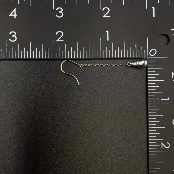 Tiffany & Co 💯% Auth Vintage Teardrop Chain Danglers w/Pouch ✨925 Sterling✨EUC✨ - Picture 6 of 8